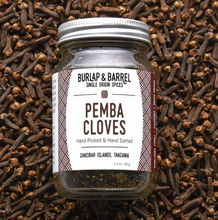 Load image into Gallery viewer, Jar of Burlap &amp; Barrel Whole Pemba Cloves from Tanzania
