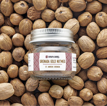 Load image into Gallery viewer, Jar of Whole Grenada Gold Nutmeg from Burlap & Barrel