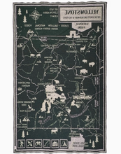 Load image into Gallery viewer, Faribault Woolen Mill Yellowstone National Park Map Throw, Reverse Side