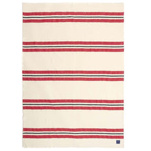 Load image into Gallery viewer, Faribault Woolen Mill Cabin Wool Throw Bone White Red Black