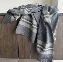 Load image into Gallery viewer, Faribault Woolen Mill Charcoal Heather Gray Natural Throw