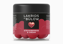 Load image into Gallery viewer, Lakrids by Bulow LTD White Chocolate Covered Strawberries and Cream with Licorice Center, Denmark