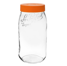 Load image into Gallery viewer, Le Parfait French Glass 3 Liter Jars with Orange Lid