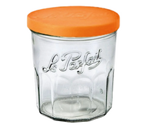 Load image into Gallery viewer, Le Parfait French Jam Pot or Drinking Glass with Orange Cover, 324 ml, 10.95 oz