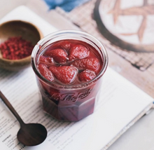 Load image into Gallery viewer, Le Parfait French Jam Pot or Drinking Glass with Orange Cover, 324 ml, 10.95 oz