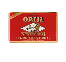 Load image into Gallery viewer, The Best!  Ortiz Red Box Oval Tin Ventresca Tuna, Spain