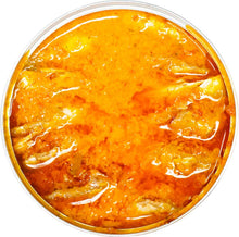 Load image into Gallery viewer, Close up of open tin of ABC+ small sardines in brava sauce.