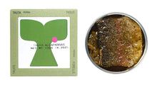Load image into Gallery viewer, Box and open tin of ABC+ salmon trout in caper sauce.  Portugal.