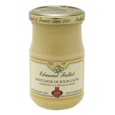 Burgundy Dijon Mustard IGP glass jar by Fallot, France.