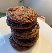 Load image into Gallery viewer, Double Fudge Chocolate Brownie "Terroir" Cookies - 1/2 Dozen