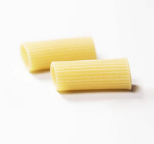Load image into Gallery viewer, 2 pieces of dried rigatoni pasta