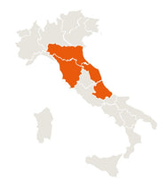 Load image into Gallery viewer, Map of Italy where Mieli Thun harvests their Coriander honey.