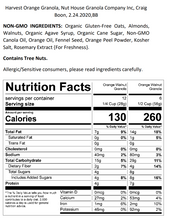 Load image into Gallery viewer, Harvest Orange Granola Nutritionals, NutHouse!