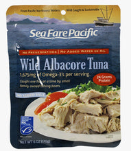 Load image into Gallery viewer, Sea Fare Pacific, Wild US Albacore Tuna, No Salt, Pouch, Oregon