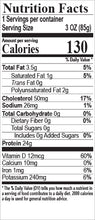 Load image into Gallery viewer, Sea Fare Pacific, Wild Albacore Tuna, NO salt Nutritional Label
