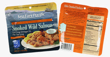 Load image into Gallery viewer, Sea Fare Pacific Alaskan Smoked Salmon Pouch Both Sides