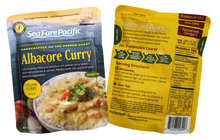 Load image into Gallery viewer, Oregon Wild Albacore Tuna Yellow Curry Chowder Pouch Both Sides, Sea Fare Pacific
