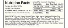 Load image into Gallery viewer, Sea Fare Pacific Wild Albacore Tuna Yellow Curry Chowder Nutritionals