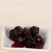 Load image into Gallery viewer, Italian Amarena cherries in white bowl, with white background.
