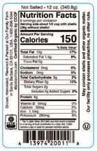 Load image into Gallery viewer, Plain UNSALTED Organic Pistachios Nutritionals, Santa Barbara Pistachio Company
