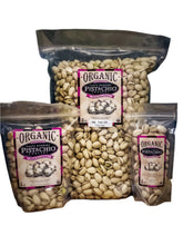 Load image into Gallery viewer, Santa Barbara Pistachio Company (California), Plain UNSALTED Organic Pistachios in shell.  Pink label bag.