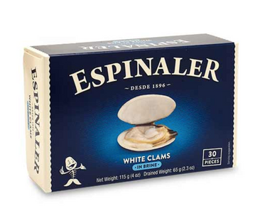 Espinaler White Clams in Brine 25/30 ct, Galicia, Spain