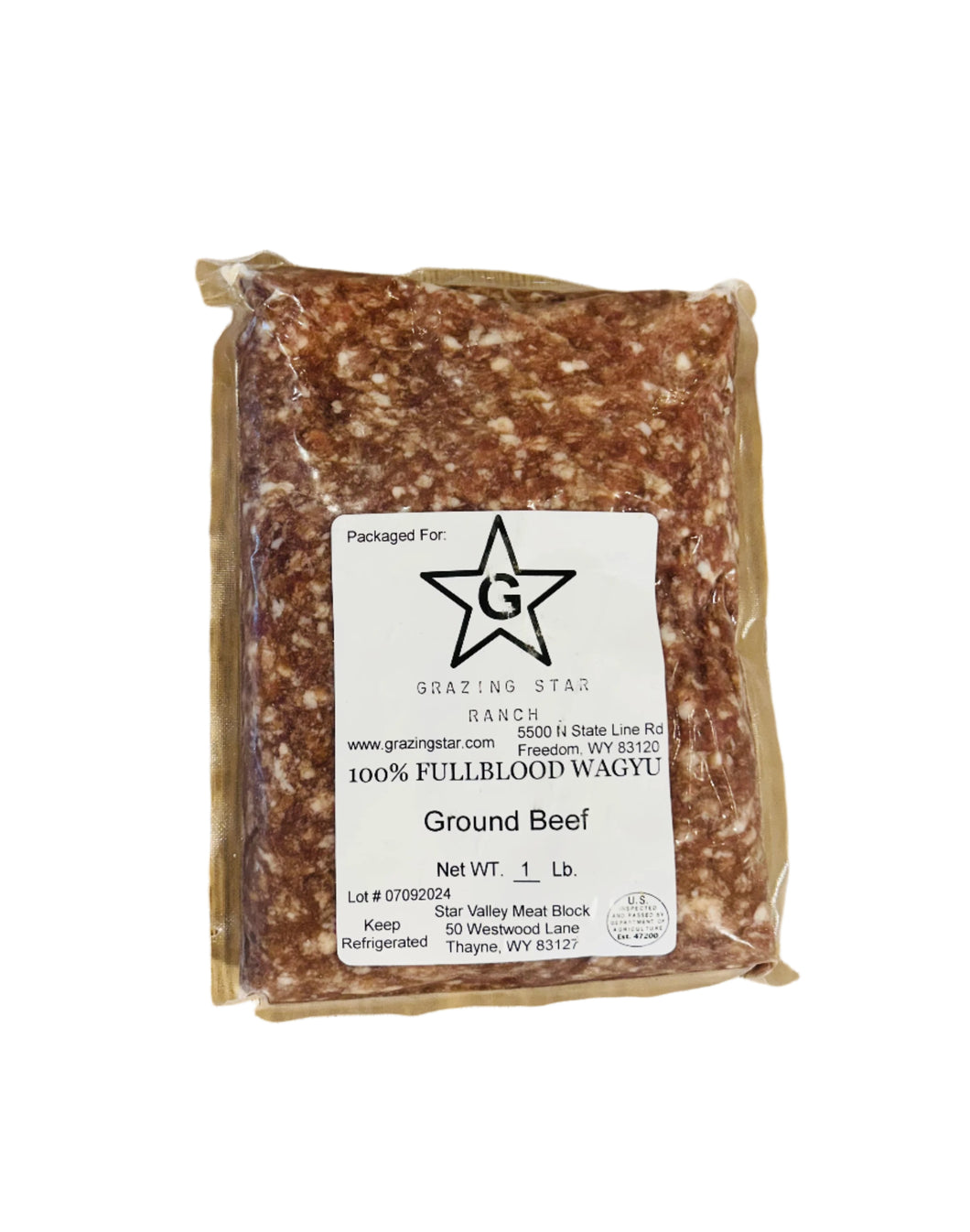 Grazing Star Ranch, WY - 100% Fullblood Wagyu, Ground