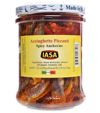 IASA Spicy Anchovies in Olive Oil, Jar (Italy)