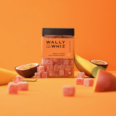 Wally + Whiz Mango Coated with Passion Fruit Wine Gums from Denmark