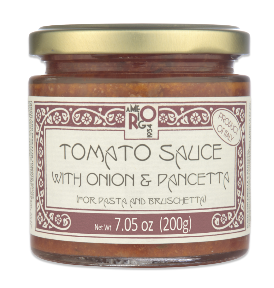 Amerigo Tomato Onion and Pancetta Pasta and Bruschetta Sauce, Italy