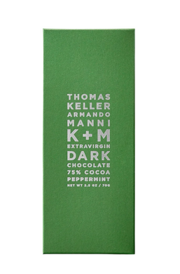 K+M 75% Dark Peppermint Chocolate Bar