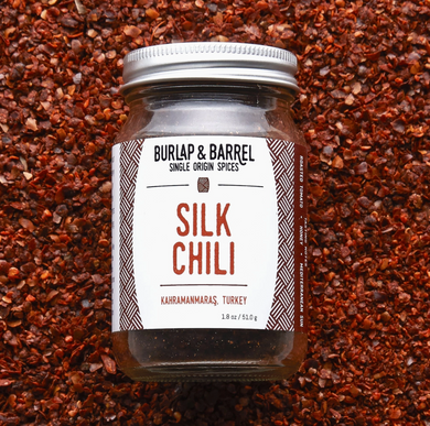 Burlap & Barrel Small Clear Glass Jar of Silk Chili Spice