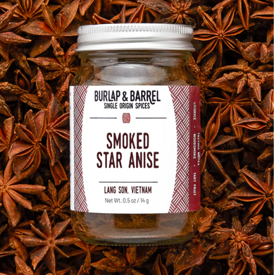 Jar of Burlap & Barrel Smoked Whole Star Anise from Vietnam