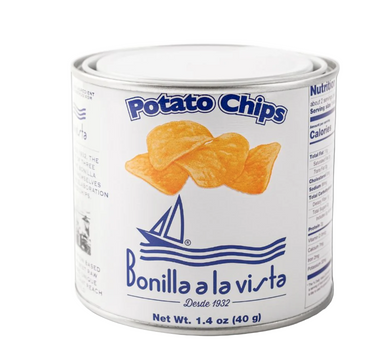 Bonilla a la Vista Mini Can of Potato Chips from Spain, 40 g