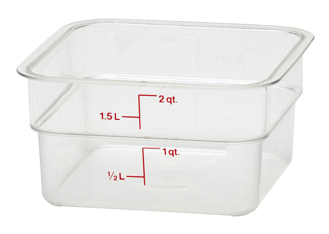 Square Clear Food Storage Container 2 Quart - Each