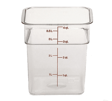 Square Clear Food Storage Container 4 Quart - Each