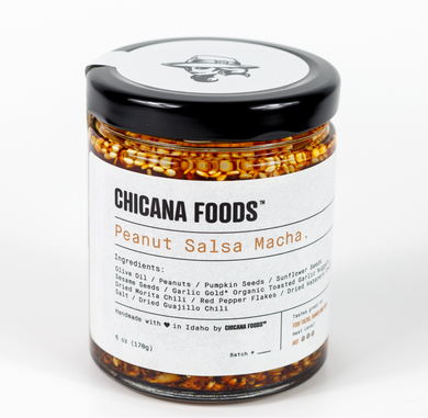 Chicana Foods Boise Idaho Peanut Salsa Macha Jar