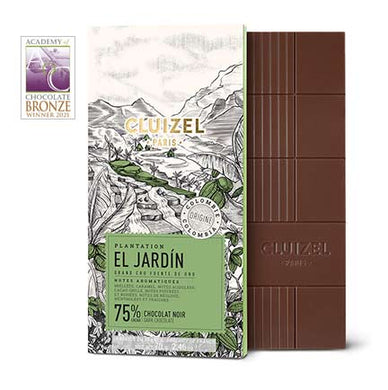 Cluizel El Jardin 75% Dark Chocolate Bar, Single Estate Colombia