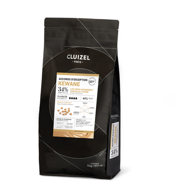 Cluizel Kewane Carmelized White 34% Chocolate 3 kg Bag France