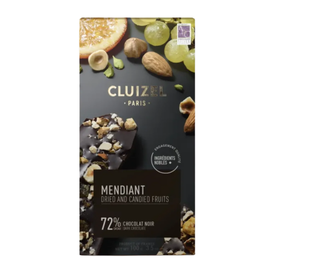 Cluizel France Mendiant Chocolate Bar