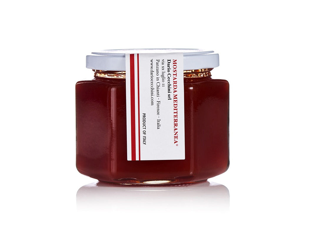 Dario Cecchini Mostarda Red Pepper Jelly 6 Sided Jar Italy