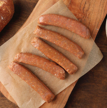 Load image into Gallery viewer, D'artagnan spicy raw lamb Merguez sausage links.
