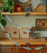 Load image into Gallery viewer, East End Press Fishes Sewn Garland
