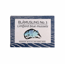 Load image into Gallery viewer, Fangst Marinated Danish Limfjord Blue Mussels in Tin
