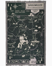 Load image into Gallery viewer, Faribault Woolen Mill Yellowstone National Park Map Throw, Reverse Side
