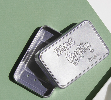 Metal Soap Box from Feret Parfumeur for Bloc Hyalin Soap.
