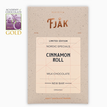 Load image into Gallery viewer, Fjak 45% Milk Cinnamon Roll Chocolate Bar, Norway
