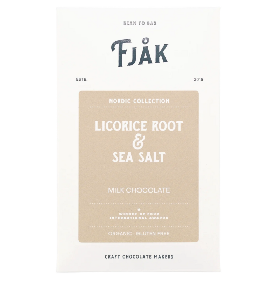 Fjak 50% Milk Chocolate with Licorice Root and Sea Salt