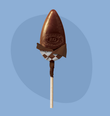 Pierrot Gourmand Milk Chocolate Lollipop, France