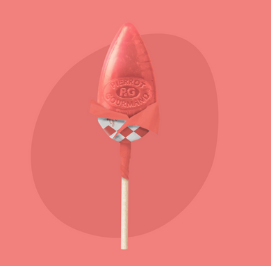 Pierrot Gourmand Assorted Fruit Lollipops, France (Wood Stick)